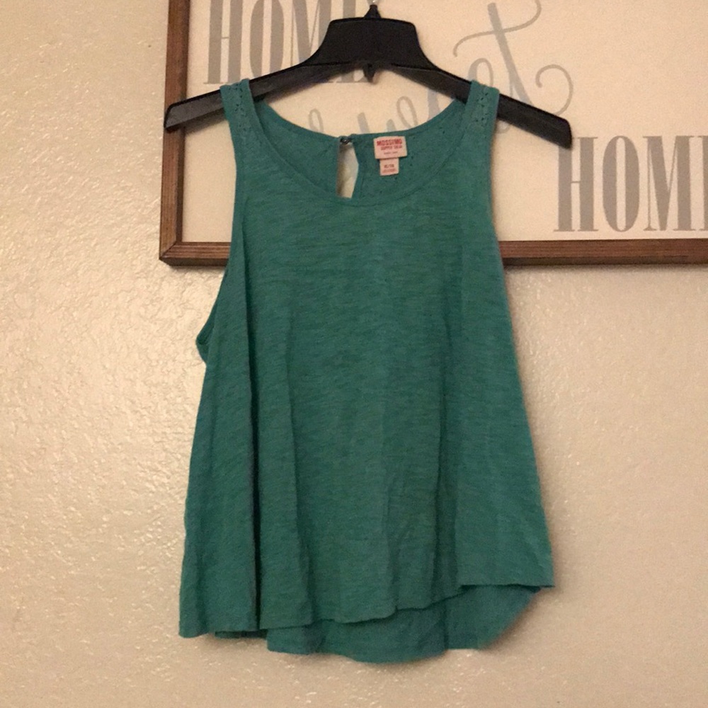 Juniors Tank Top, Blue Green, & Flows